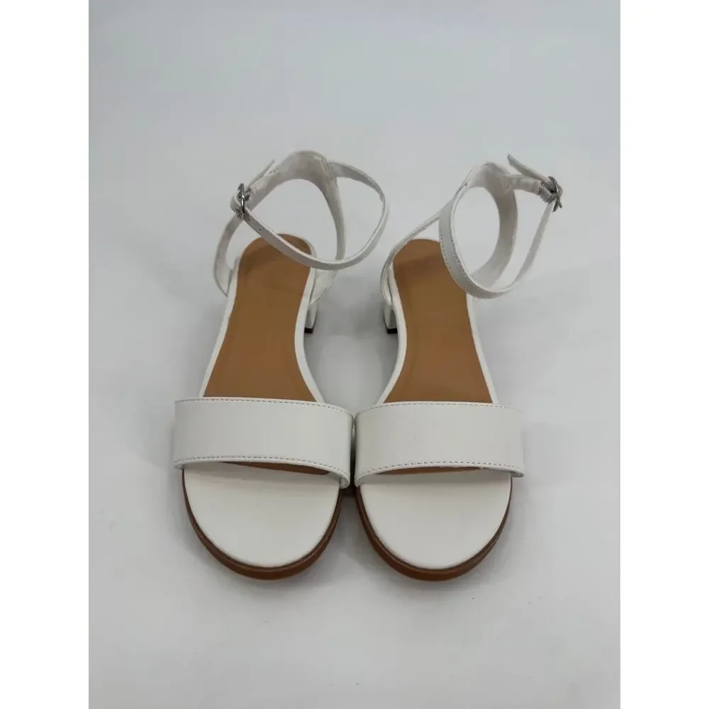 Art Class Kids Fannie Block Heel Sandals White Open Toe Girls Size 3 NWOB